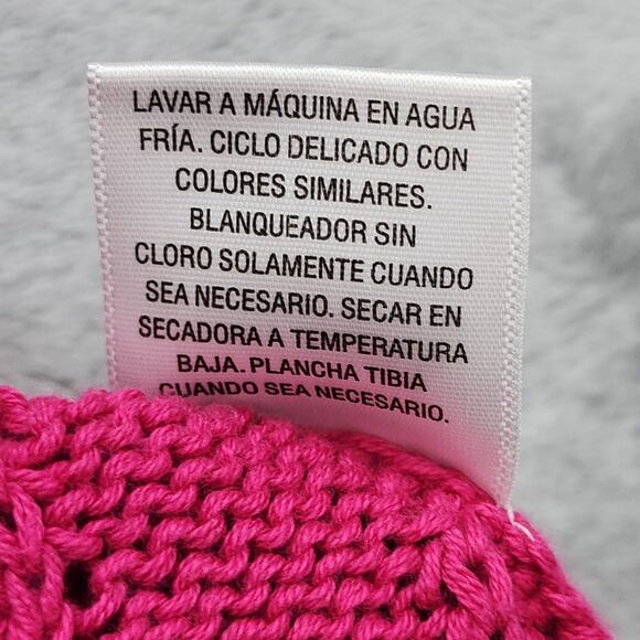 Style&Co Sweater Womens S Pink Crew Neck Pull Over Curved Hem Cotton Knit - Picture 5 of 8